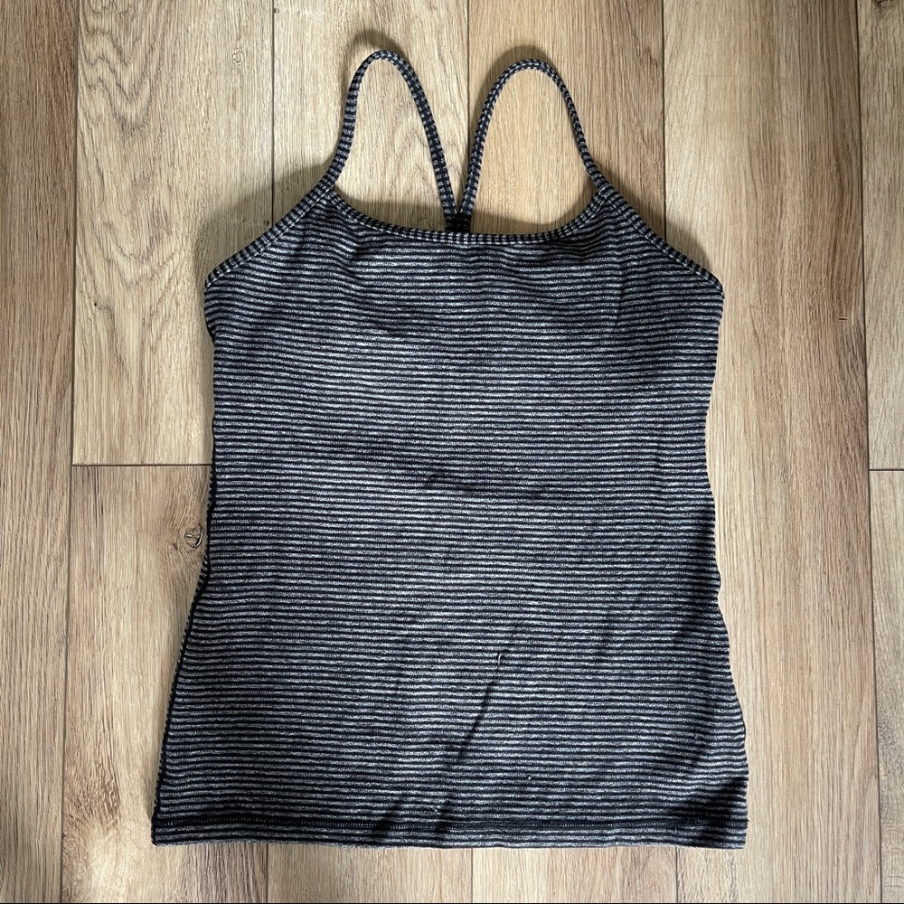Black and Grey Lululemon Athletic Tank Top